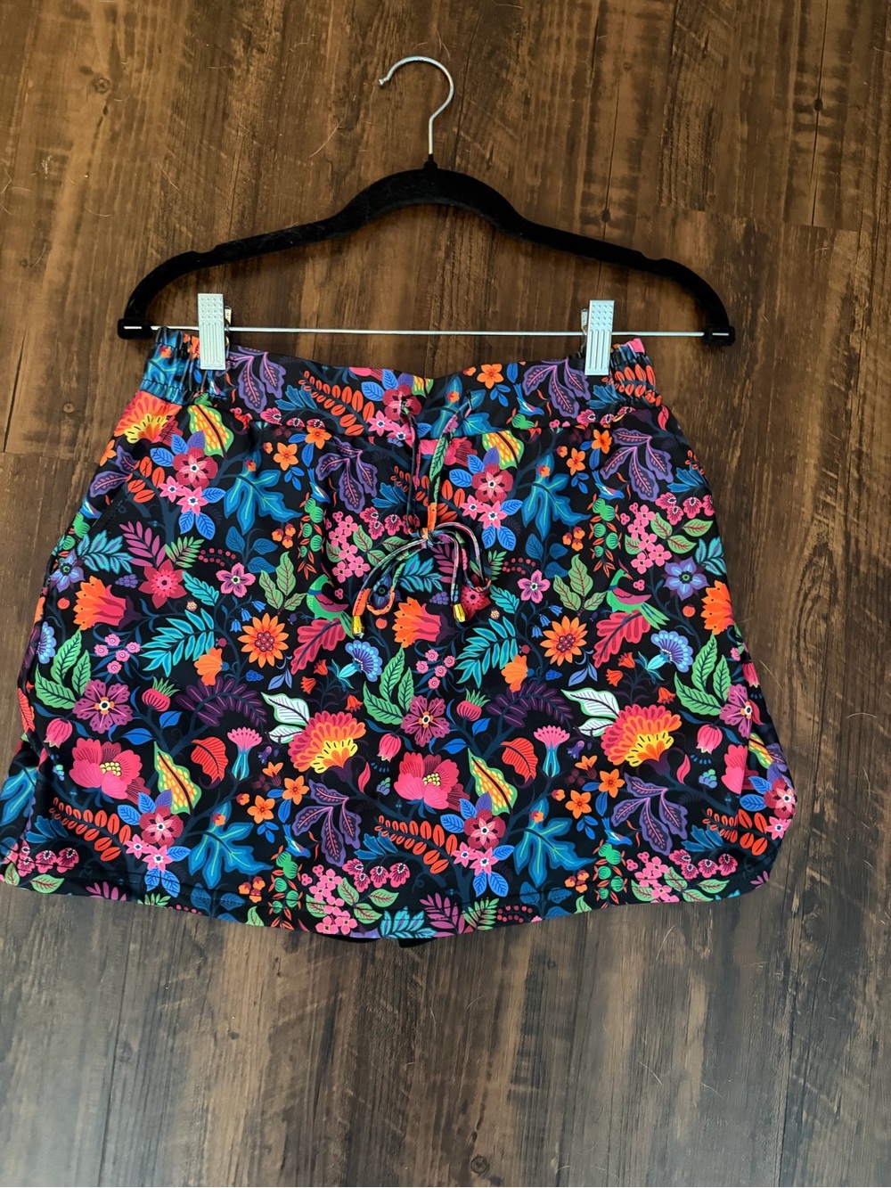 Floral Multicolor Drawstring Skirt